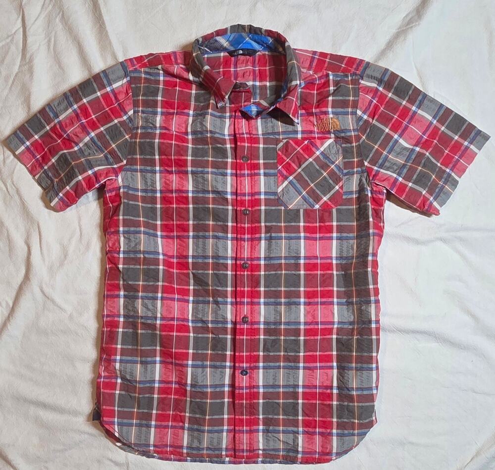 The North Face Men's Tech Plaid Short Sleeve Hiking Button Down Shirt M